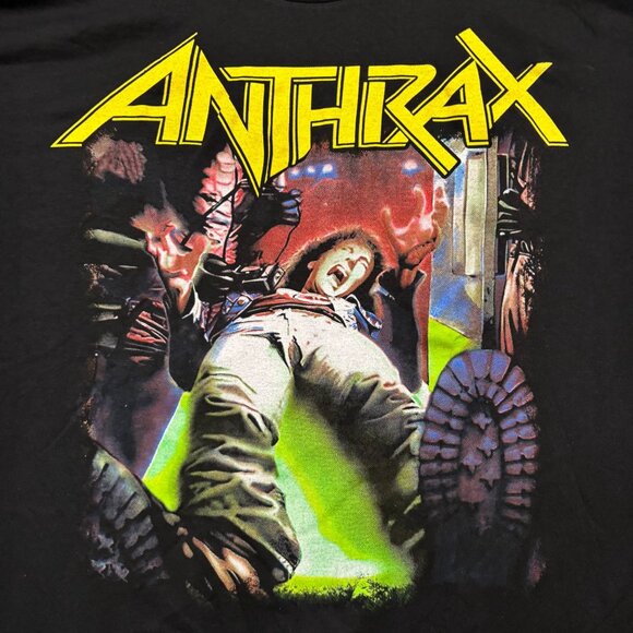 Anthrax Spreading the Disease Album Thrash Metal Band T-Shirt Size Large - Picture 2 of 4